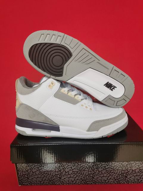 Air Jordan 3 White Grey Black Men's Basketball Shoes AJ3-06 - Click Image to Close